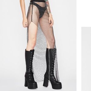 DOLLS KILL EUPHORIC CLOUD SHEER SKIRT